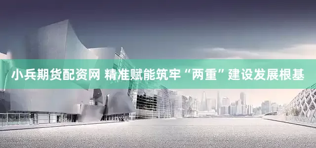 小兵期货配资网 精准赋能筑牢“两重”建设发展根基